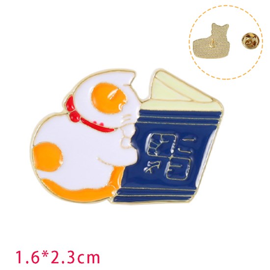 Cute Cat Cartoon Brooch Pin Enamel Brooches Lapel Pin Badge for Women Girls Children for Clothing Bag Decor