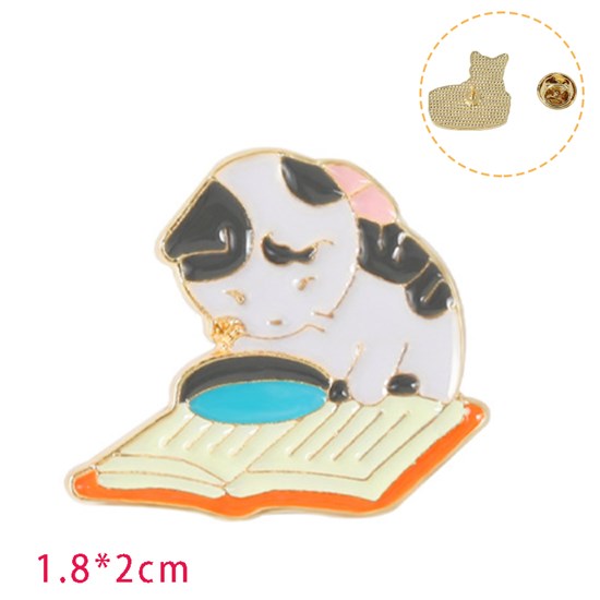 Cute Cat Cartoon Brooch Pin Enamel Brooches Lapel Pin Badge for Women Girls Children for Clothing Bag Decor