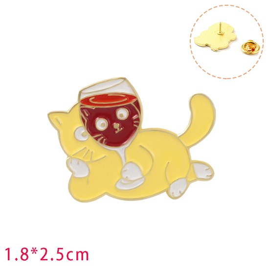 Cute Cartoon Animal Cat Enamel Pin Brooch