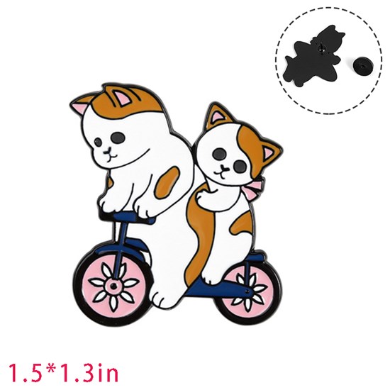Cute Cartoon Animal Cat Enamel Pin Brooch