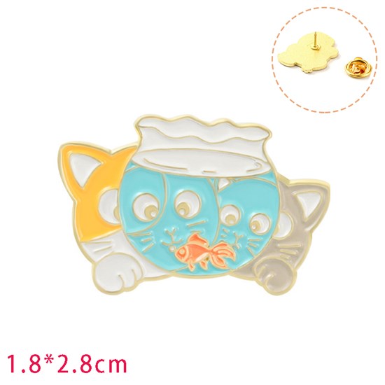 Cute Cartoon Animal Cat Enamel Pin Brooch