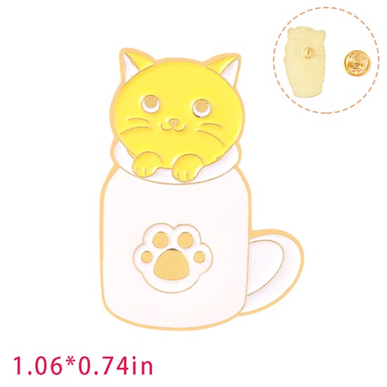 Cute Cartoon Animal Cat Enamel Pin Brooch