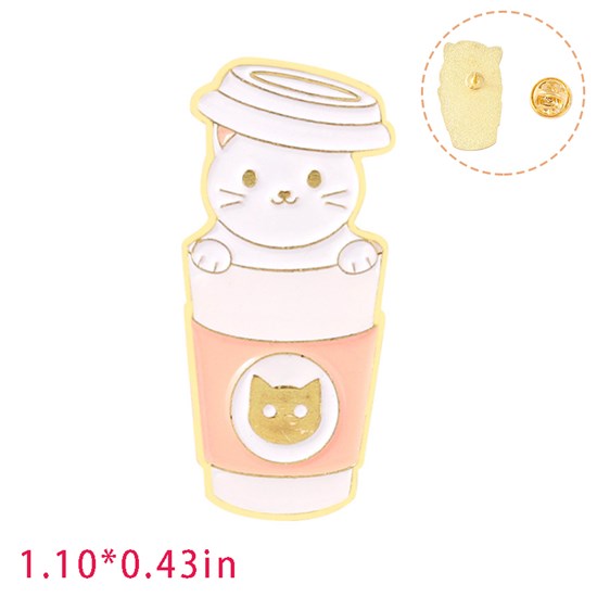 Cute Cartoon Animal Cat Enamel Pin Brooch
