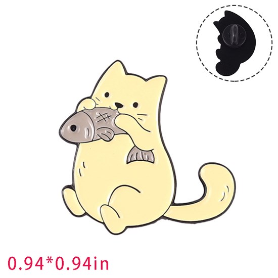 Cute Cartoon Animal Cat Enamel Pin Brooch