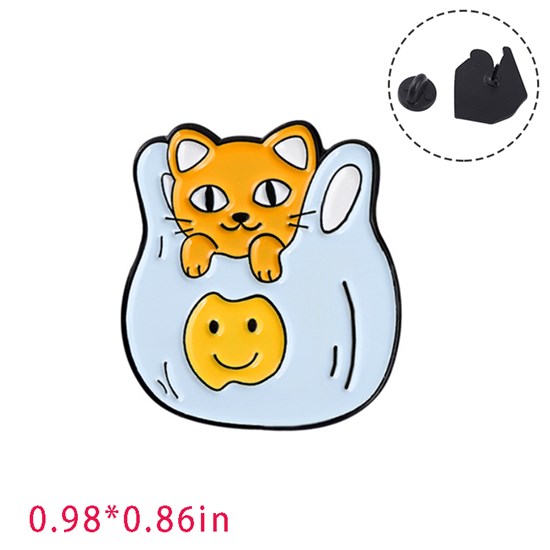 Cute Cartoon Animal Funny Cat Enamel Pin Brooch