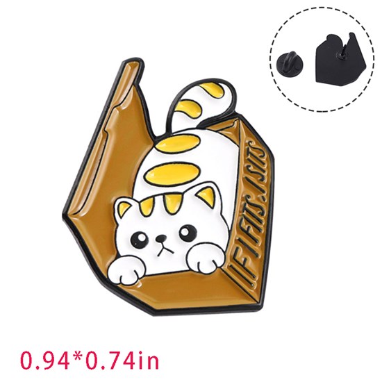 Cute Cartoon Animal Funny Cat Enamel Pin Brooch