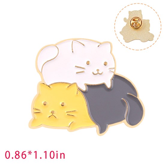Cute Cartoon Animal Funny Cat Enamel Pin Brooch
