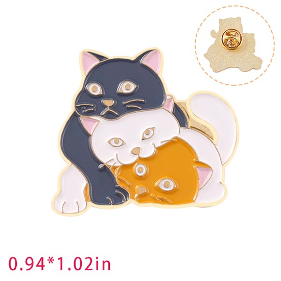 Cute Cartoon Animal Funny Cat Enamel Pin Brooch