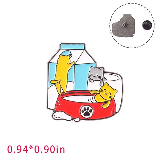 Cute Cats Enamel Brooch Pin Badge 