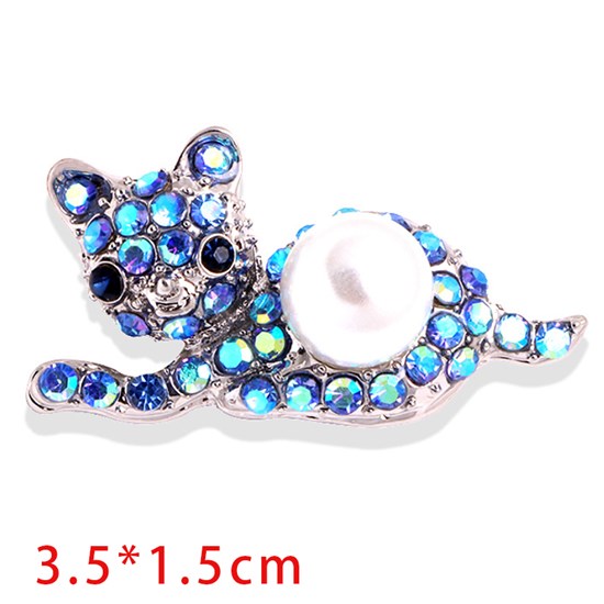 Cute Cat Brooch for Women Girls Fashion Alloy Animal Broocheds Pin