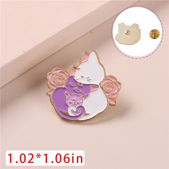 Cute Magic Cat Enamel Brooch Punk Pins Badge