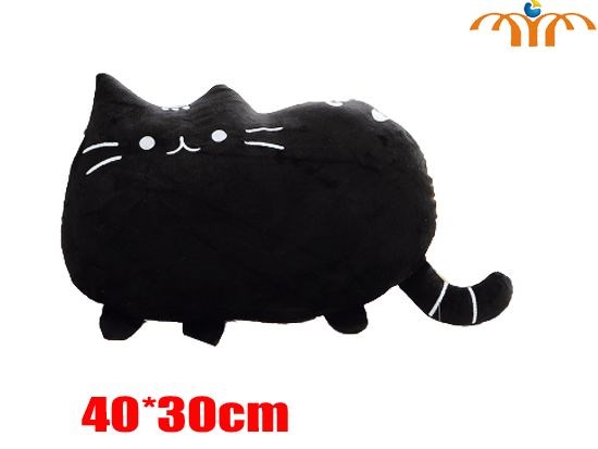 Cat Anime Black Pillow