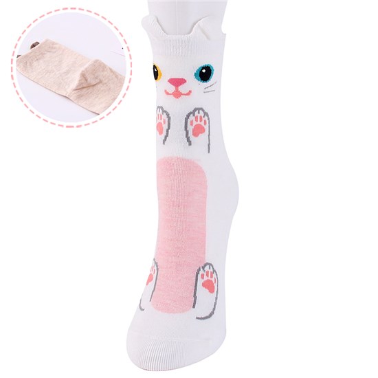 Womens Cat Socks Cute Animal Cotton Ankle Sock Funny Colorful Novelty Sox Women Gift