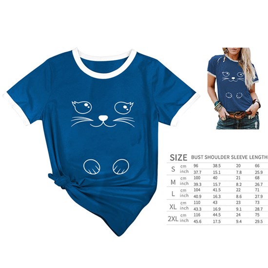 Cute Cat Women T Shirt