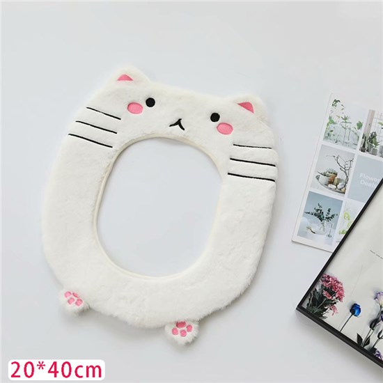 Cat Cute Fluffy Toilet Seat Cover