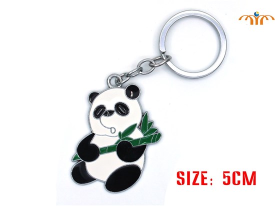 Anime Panda Alloy Keychain