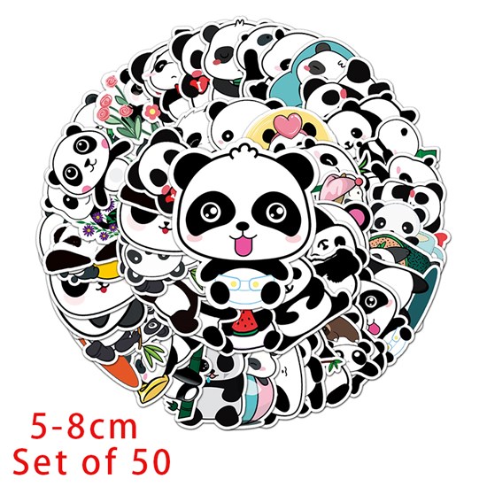 Cute Cartoon Panda Stickers Animals Waterproof Vinyl Laptop Phone Water Bottle Stickers 