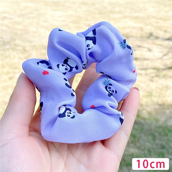 Panda Green Hair Scrunchies Printing Hair Scrunchy Ponytail Holder Hair Ties Accessories for Women and Girls