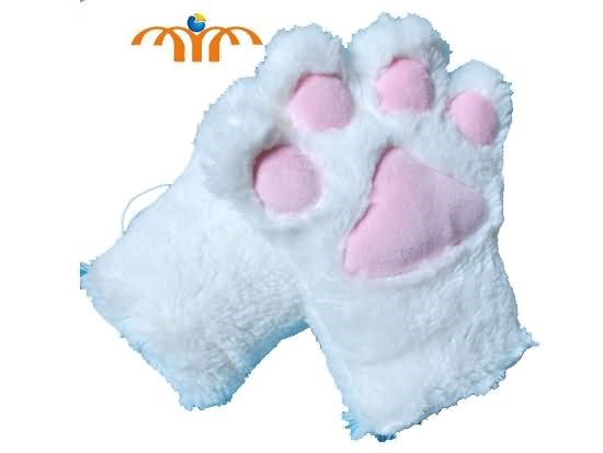 Anime Bear Paw Plush Gloves A Pair 