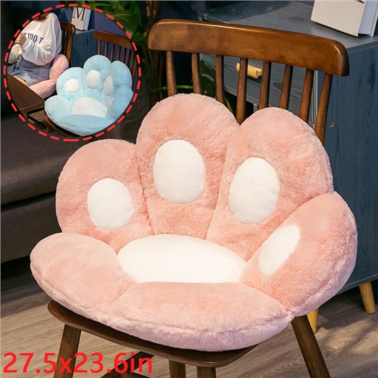 Pink Cat Paw Cushion Lazy Sofa Office Chair Cushion Bear Paw Warm Floor Cute Seat Pad