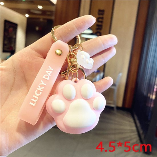 Cute Cat Paw Keychain Key Ring