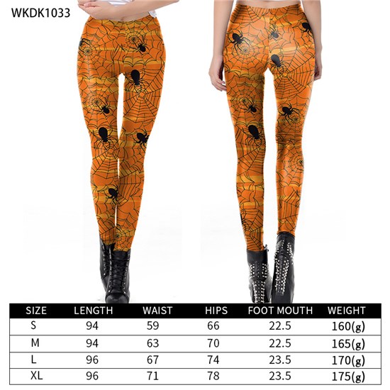 Halloween Spider Gothic Women's Printed Leggings Yoga Pants