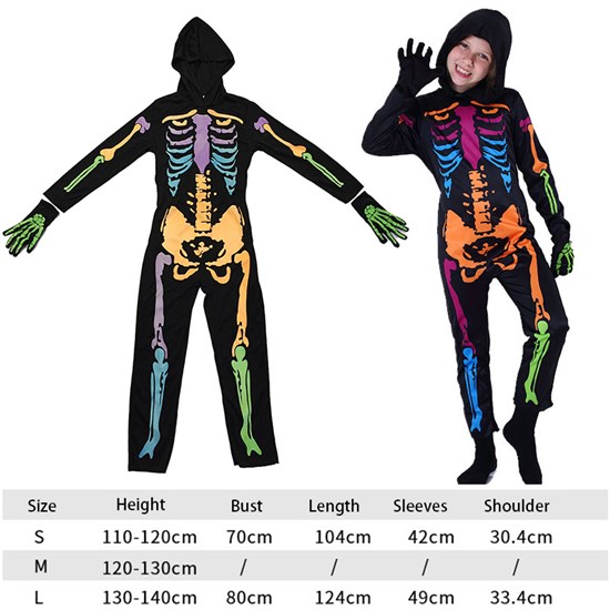 Kids Halloween Skeleton Costume Halloween Cosplay