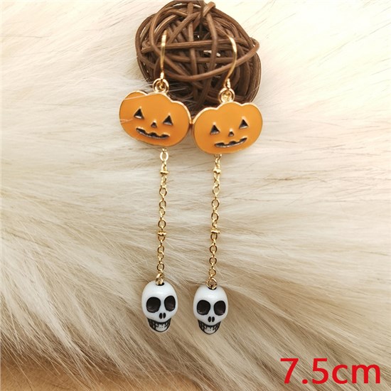 Halloween Theme Holiday Horror Pumpkin Earrings
