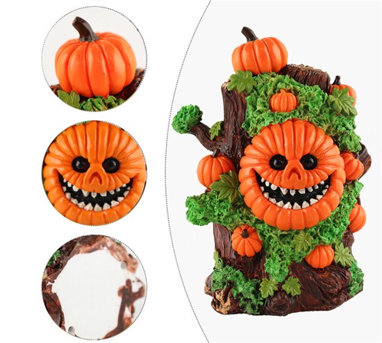 Halloween Pumpkin Resin Ornaments Figure