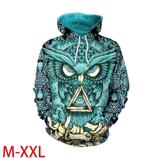 Halloween Owl Men and Women Shirts Unisex 3D Fashion Printed Shirts Hoodie