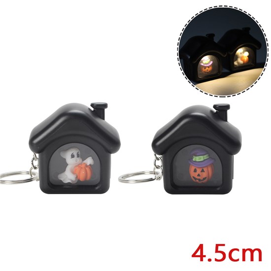 Halloween Led Keychain Halloween Decoration Gift Cute Toy for Kids Key Ring 