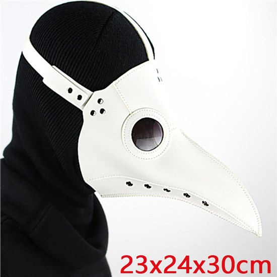 Plague Doctor Bird Mask Halloween Costume Cosplay PU Leather Masks for Adult