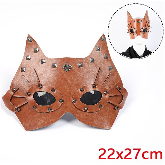 Punk PU Leather Masks Party Mask Halloween Cosplay Costume Accessory