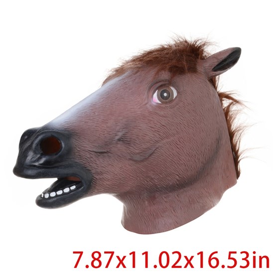 Halloween Horse Head Mask Latex Animal Mask