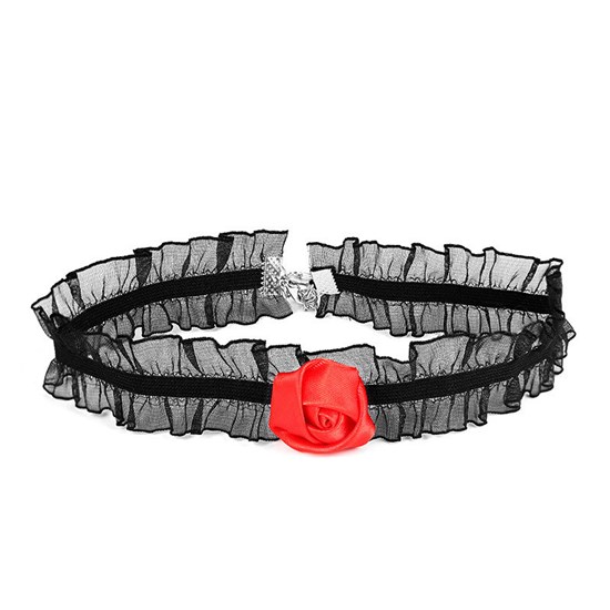 Halloween Black Rose Flower Necklace Choker Cosplay