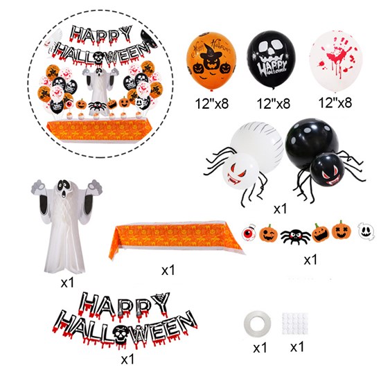 Halloween Red Blood Party Decorations, Halloween Balloons Banner Halloween Party Decor Home Décor