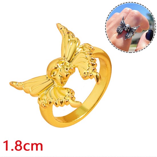Vintage Gothic Skull Butterfly Alloy Ring Halloween Cosplay
