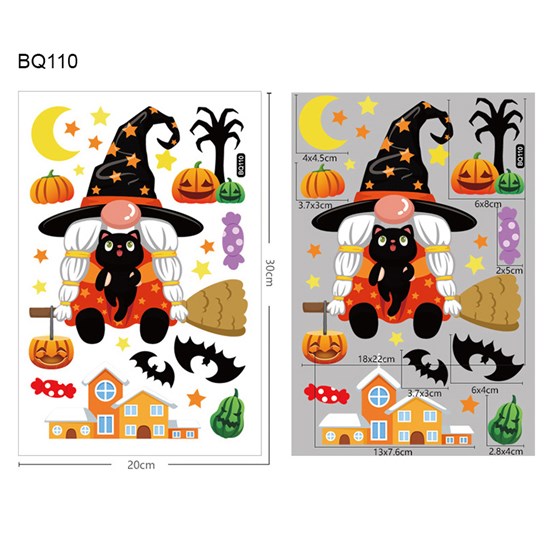 Halloween Party Decoration Decals Window Glass Stickers Halloween Party Supplies