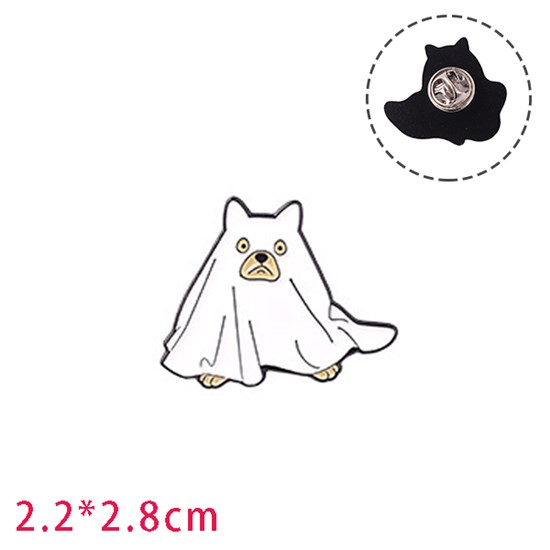 Cute Ghost Halloween Enamel Brooch Pin Badge 