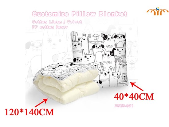 Lovely Cartoon Dog Pillow Cushion Quilt Blanket