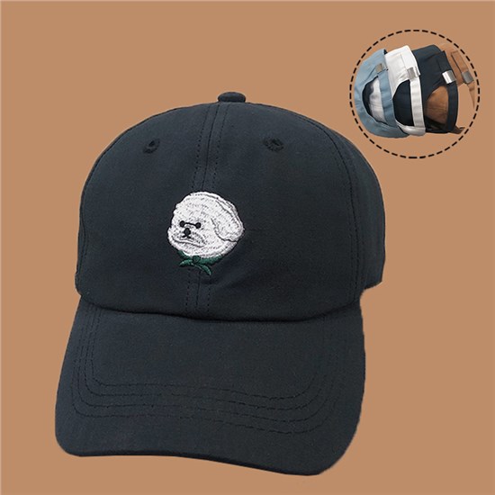 Cute Dog Black Baseball Cap