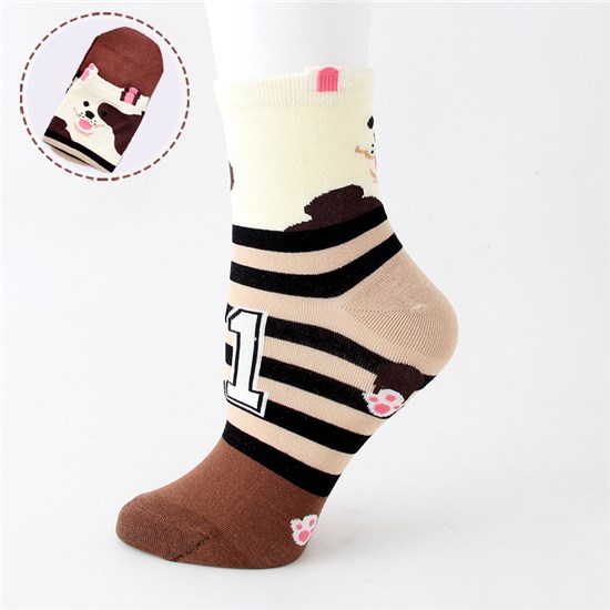Womens Dog Socks Cute Animal Cotton Ankle Sock Funny Colorful Novelty Sox Women Gift