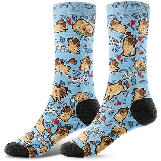 Novelty Pug Socks Funny Pet Dogs Socks
