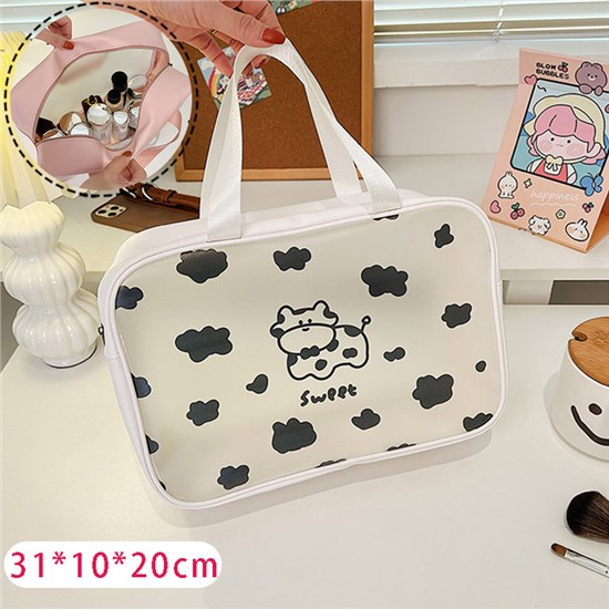 Cartoon Cow PVC Makeup Bag