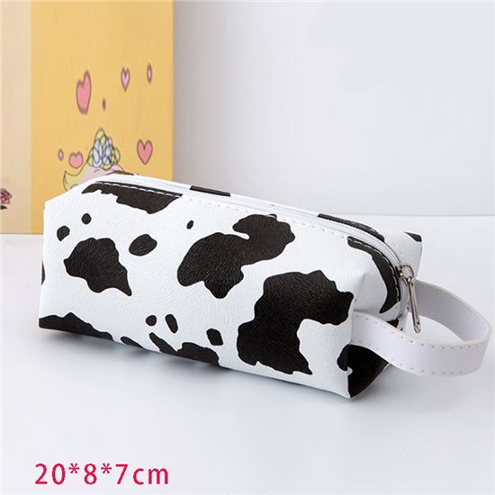 Cow PU Makeup Bag Pencil Bag