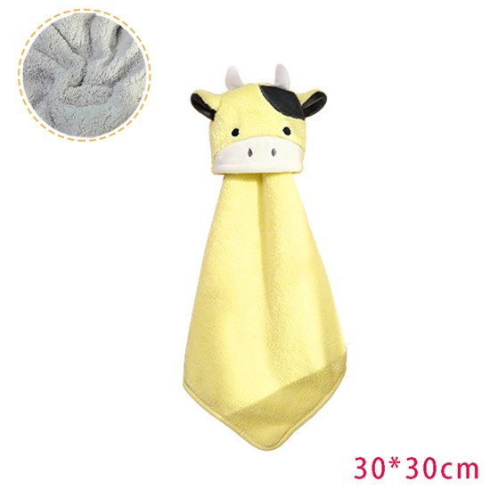 Cute Cow Soft Hanging Hand Towels Bathroom Microfiber Towel Bulk