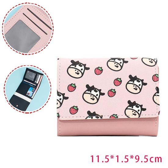 Strawberry Cow PU Leather Wallet
