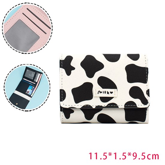 Cute Cow Print PU Leather Wallet