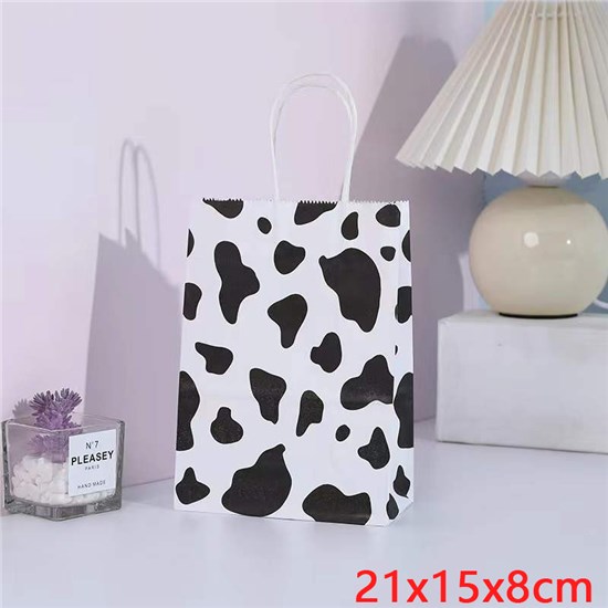Cow Print Paper Bag Gift Bag Treat Bag Goodie Bag
