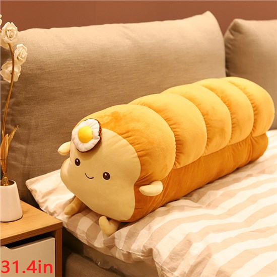 Toast Sliced Bread Stuffed Doll Toy Bread Shape Plush Pillow Soft Toast Bread Food Sofa Cushion